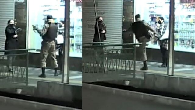 WATCH: Armed cop kicks, punches woman pedestrian on busy street in Iran's capital