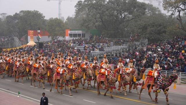 This year’s Republic Day witnessed many firsts as India showcased its military prowess with indigenous weapons. Women riders in the camel contingent of the Rajasthan Frontier of the Border Security Force (BSF) participated for the first time in the celebrations today (26 January). AP This year’s Republic Day witnessed many firsts as India showcased its military prowess with indigenous weapons. Women riders in the camel contingent of the Rajasthan Frontier of the Border Security Force (BSF) participated for the first time in the celebrations today (26 January). AP