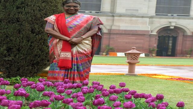 The beautiful gardens, spread over 12 acres and featuring a variety of flowers, will remain open to visitors until 26 March. Image Courtesy: @rashtrapatibhvn/Twitter The beautiful gardens, spread over 12 acres and featuring a variety of flowers, will remain open to visitors until 26 March. Image Courtesy: @rashtrapatibhvn/Twitter
