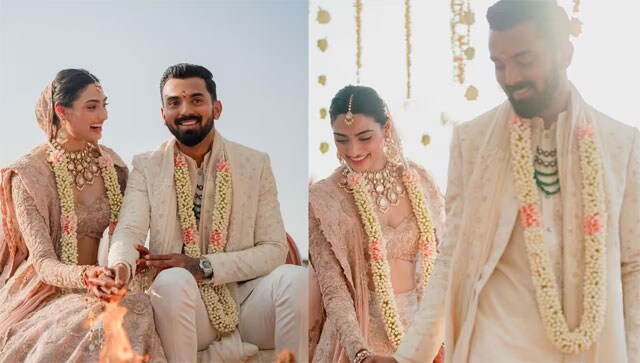 Do you know B'Town's latest bride Athiya Shetty's dreamy 'old rose' wedding lehenga took 10,000 hours of hard work?