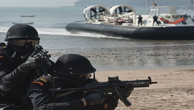 The Omnipresent: An NSG team engages in joint training with the Indian Coast Guard using hovercrafts. NSG commandos are trained extensively with multiple organisations for swift movement through land, air or sea. Image Courtesy: Pravin Talan The Omnipresent: An NSG team engages in joint training with the Indian Coast Guard using hovercrafts. NSG commandos are trained extensively with multiple organisations for swift movement through land, air or sea. Image Courtesy: Pravin Talan