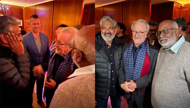 SS Rajamouli can't keep calm as he meets Steven Spielberg, exclaims, 'I just met GOD!!!'