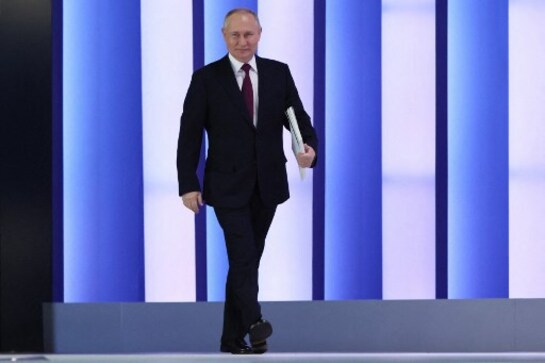 War in Ukraine 'a task of survival of Russian statehood', says Putin
