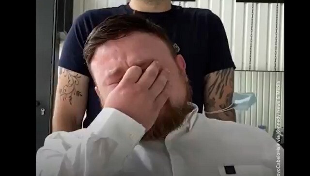 UK man gets emotional after getting hair transplant; watch