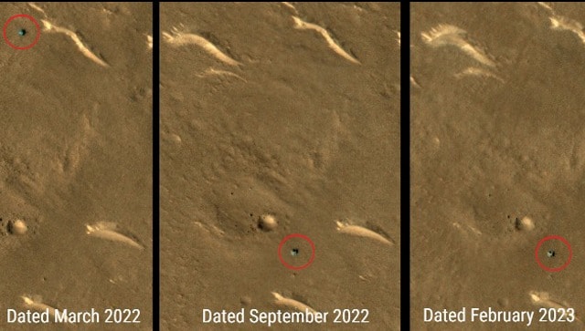 Watch_ NASA Images show China's Mars Rover stuck in ditch for months hasn’t moved an inch