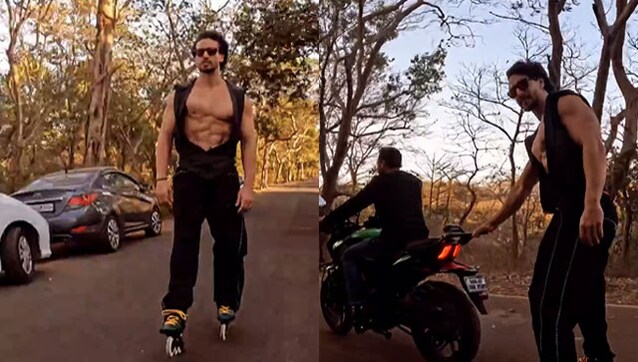 Watch: Tiger Shroff skates his way to the sets of Pooja Entertainment's Bade Miyan Chote Miyan, leaves fans in awe Watch: Tiger Shroff skates his way to the sets of Pooja Entertainment's Bade Miyan Chote Miyan, leaves fans in awe