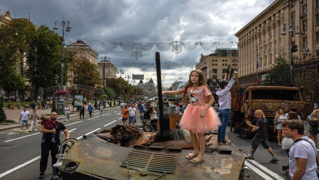 August was the month when Ukraine set up an exhibition of the remains of Russian tanks and military fighting vehicles destroyed at Mykhailivska square, in front of the Monastery of St. Michael the Golden Dome. The purpose of this was to show that Ukraine was going nowhere and would not bow down to Russia. AFP August was the month when Ukraine set up an exhibition of the remains of Russian tanks and military fighting vehicles destroyed at Mykhailivska square, in front of the Monastery of St. Michael the Golden Dome. The purpose of this was to show that Ukraine was going nowhere and would not bow down to Russia. AFP