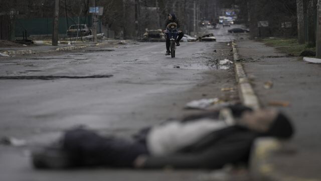 As people returned to their homes in Kyiv, what they found was horrifying. Bodies of civilians were seen on the streets of Bucha. AP As people returned to their homes in Kyiv, what they found was horrifying. Bodies of civilians were seen on the streets of Bucha. AP