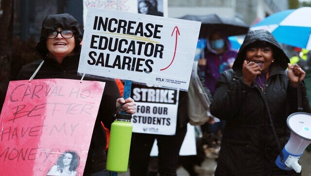 Los Angeles schools shut as workers stage mass walkout