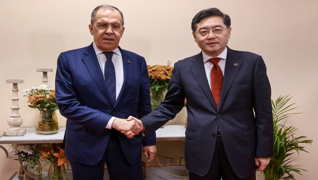 The G20 meeting gave Russia and China a chance to build on their “limitless friendship.” Moscow said the two sides were in agreement to reject “attempts to interfere in the internal affairs of other countries, to impose unilateral approaches through blackmail and threats, and to oppose the democratisation of international relations.” AP The G20 meeting gave Russia and China a chance to build on their “limitless friendship.” Moscow said the two sides were in agreement to reject “attempts to interfere in the internal affairs of other countries, to impose unilateral approaches through blackmail and threats, and to oppose the democratisation of international relations.” AP