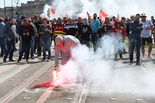 Pension protests raise tension between police, demonstrators