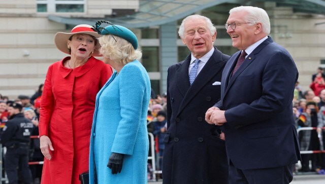 King Charles III and Camilla, the queen consort arrived in Berlin on Wednesday for his first foreign trip as Britain’s monarch. The three-day visit has a decidedly political purpose. The UK government is trying to mend frayed ties with its continental partners following the painful Brexit process. AP King Charles III and Camilla, the queen consort arrived in Berlin on Wednesday for his first foreign trip as Britain’s monarch. The three-day visit has a decidedly political purpose. The UK government is trying to mend frayed ties with its continental partners following the painful Brexit process. AP