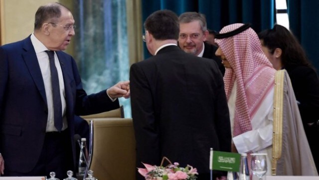 During the G20 Foreign Ministers’ Conference in New Delhi, Russia’s foreign minister Sergei Lavrov spoke with Saudi Arabia’s foreign minister Prince Faisal bin Farhan. PTI During the G20 Foreign Ministers’ Conference in New Delhi, Russia’s foreign minister Sergei Lavrov spoke with Saudi Arabia’s foreign minister Prince Faisal bin Farhan. PTI