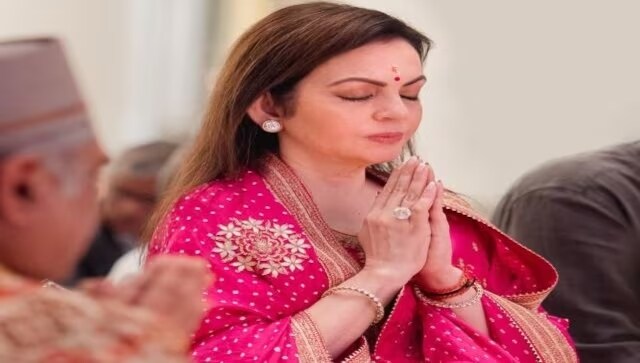 Earlier today, the Founder Chairperson of Reliance Foundation Nita Ambani performed traditional puja on Ramnavmi on Thursday to seek the Almighty’s blessings on the eve of the launch of Nita Mukesh Ambani Cultural Centre. The launch programming features a specially curated art and craft exposition called ‘Swadesh’ along with three blockbuster shows – a musical theatrical. Earlier today, the Founder Chairperson of Reliance Foundation Nita Ambani performed traditional puja on Ramnavmi on Thursday to seek the Almighty’s blessings on the eve of the launch of Nita Mukesh Ambani Cultural Centre. The launch programming features a specially curated art and craft exposition called ‘Swadesh’ along with three blockbuster shows – a musical theatrical.