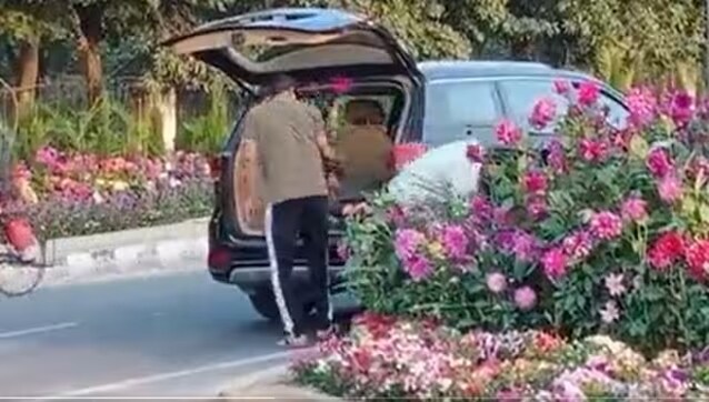 Gurugram police arrests man for stealing flower pots arranged for G20 event Gurugram police arrests man for stealing flower pots arranged for G20 event