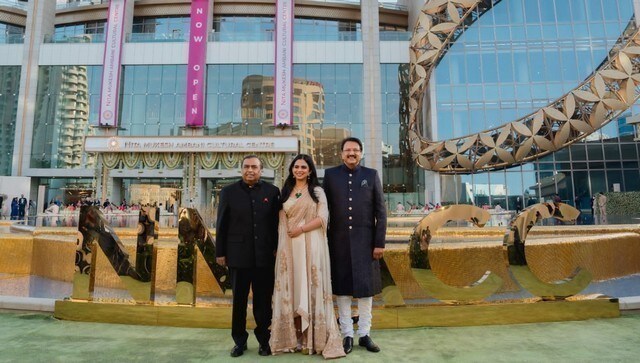 Mukesh Ambani, Isha Ambani and Ajay Piramal pose for a picture at the launch of NMACC. Speaking on NMACC, Isha Ambani said, “The Nita Mukesh Ambani Cultural Centre<br />is so much more than a space – it is the culmination of my mother’s passion for arts,<br />culture and her love for India. She has always dreamt of creating a platform that<br />would be welcoming to audiences, artists, performers and creatives at large.” Mukesh Ambani, Isha Ambani and Ajay Piramal pose for a picture at the launch of NMACC. Speaking on NMACC, Isha Ambani said, “The Nita Mukesh Ambani Cultural Centre<br />is so much more than a space – it is the culmination of my mother’s passion for arts,<br />culture and her love for India. She has always dreamt of creating a platform that<br />would be welcoming to audiences, artists, performers and creatives at large.”