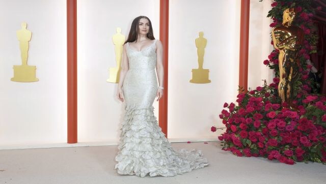 Ana de Armas, who was also up for best actress, for playing Marilyn Monroe in Blonde, went for a sparkling, simple bodice from Louis Vuitton, flowing into frilled layers. AP Ana de Armas, who was also up for best actress, for playing Marilyn Monroe in Blonde, went for a sparkling, simple bodice from Louis Vuitton, flowing into frilled layers. AP