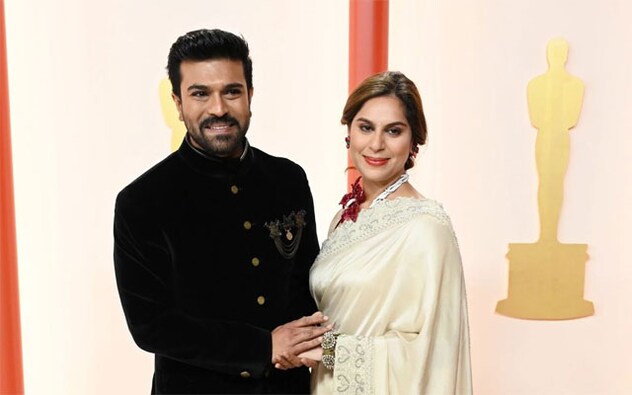 Upasana Kamineni Konidela complemented Ram’s look with perfection in a traditional yet elegant Jayanti Reddy sustainable customised silk saree made using hand woven silk, of spun fabric, created from recycled scraps. Upasana has been incorporating sustainable practices and has initiated a string of community initiatives at grass-root levels to preserve nature and reduce our carbon footprint. Her look was further accessorised with a handmade potli made from scraps again. Her jewellery for the event was a quaint and statement Lilium neck piece avant-garde Mumbai-based jewellery designer, Bina Goenka that was intricately crafted and was in making from the last four years. It was manoeuvred with impeccable craftsmanship, made using the highest quality of natural gemstones of pearls and approximately 400 carats of high-quality rubies that cannot be recreated.
