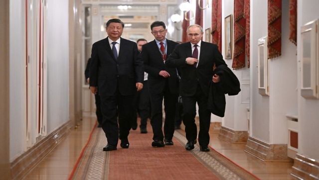 After the informal talks, during which the Russian leader said he was open to discussing China’s peace proposals, Putin hosted a state meal for his friend. The meal was decadent, comprising of Russian classics such as fish caught in the Black Sea, to venison, pomegranate sorbet, and pavlova. AP After the informal talks, during which the Russian leader said he was open to discussing China’s peace proposals, Putin hosted a state meal for his friend. The meal was decadent, comprising of Russian classics such as fish caught in the Black Sea, to venison, pomegranate sorbet, and pavlova. AP
