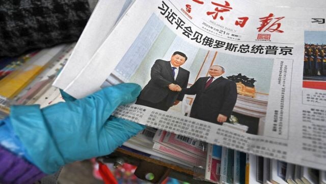 Xi’s visit to Moscow is his first trip abroad since he obtained an unprecedented third term earlier this month. The visit has garnered attention in China as well with newspapers and websites offering front page news on the meeting between the two. AFP Xi’s visit to Moscow is his first trip abroad since he obtained an unprecedented third term earlier this month. The visit has garnered attention in China as well with newspapers and websites offering front page news on the meeting between the two. AFP