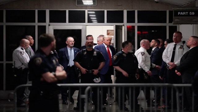 Trump became the first-ever former president of the nation to be formally detained by the police after surrendering at the Manhattan Criminal Court. AP Trump became the first-ever former president of the nation to be formally detained by the police after surrendering at the Manhattan Criminal Court. AP