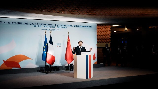 On Wednesday, in a speech to French residents of China, President Macron said he would “try to build, and somehow engage China toward a shared responsibility for peace and stability on international issues” including Ukraine, Iran and North Korea. AP