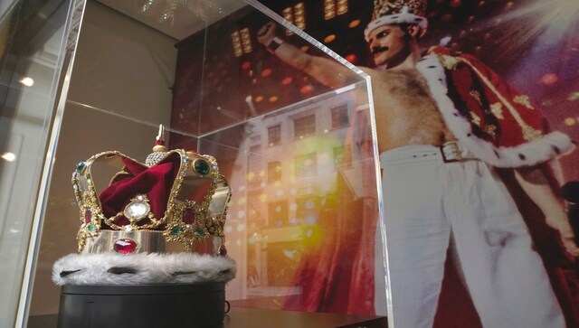 Sotheby’s auction house on Wednesday announced that an upcoming auction will feature rock star and ‘Queen’ frontman Freddie Mercury’s renowned collection of costumes, fine paintings, and handwritten lyrics to his well-known songs. AP Sotheby’s auction house on Wednesday announced that an upcoming auction will feature rock star and ‘Queen’ frontman Freddie Mercury’s renowned collection of costumes, fine paintings, and handwritten lyrics to his well-known songs. AP