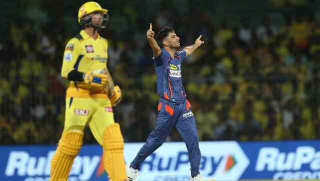 Although both Ravi Bishnoi (In photo) and Mark Wood picked three wickets each, the former was more economical, finishing with figures of 3/28 from four overs. Sportzpics Although both Ravi Bishnoi (In photo) and Mark Wood picked three wickets each, the former was more economical, finishing with figures of 3/28 from four overs. Sportzpics