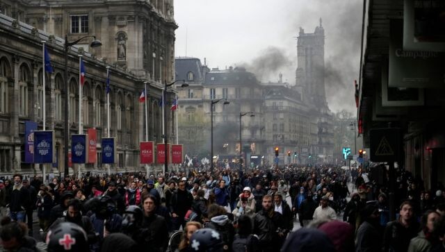 Demonstrators against Macron’s pension reform that will raise the retirement age from 62 to 64 have been hitting the streets for months. After the Constitutional Council approved the plan, spontaneous protests erupted across the country. AP Demonstrators against Macron’s pension reform that will raise the retirement age from 62 to 64 have been hitting the streets for months. After the Constitutional Council approved the plan, spontaneous protests erupted across the country. AP