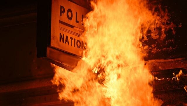 In western city of Rennes, rioters set the entrance of a police station and a conference centre on fire as the country’s top court green lit the controversial pension reform, while striking down six minor proposals. Demonstrators also marched in other cities, such as Marseille, Toulouse and Lyon. AFP In western city of Rennes, rioters set the entrance of a police station and a conference centre on fire as the country’s top court green lit the controversial pension reform, while striking down six minor proposals. Demonstrators also marched in other cities, such as Marseille, Toulouse and Lyon. AFP