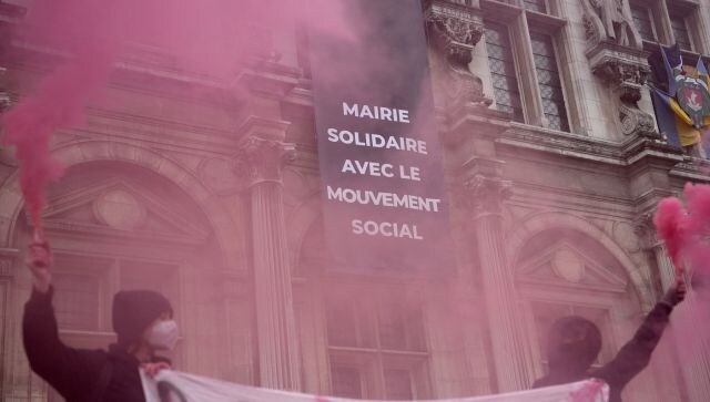 A protester in Paris told the AP that she was “disappointed but not surprised” by the court’s ruling. As of 10.30 local time, Paris police said 112 people had been arrested during the protests. AP A protester in Paris told the AP that she was “disappointed but not surprised” by the court’s ruling. As of 10.30 local time, Paris police said 112 people had been arrested during the protests. AP