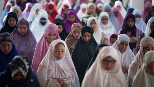 Devotees prayed at National Mosque in Malaysia’s Kuala Lumpur. Eid follows Ramzan – a month in which Muslims hold fast from dawn to dusk, practise self-discipline and self-reflect. It is believed that the Holy Quran was first revealed to Prophet Muhammad in this holy month. AP