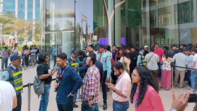 A crowd had collected outside the store since early morning and there’s been a buzz around the launch of this store. Apple is betting big on the nation of 1.4 billion people — home to the second-highest number of smartphone users in the world, after China — with a second store to open in the capital Delhi on Thursday. PTI A crowd had collected outside the store since early morning and there’s been a buzz around the launch of this store. Apple is betting big on the nation of 1.4 billion people — home to the second-highest number of smartphone users in the world, after China — with a second store to open in the capital Delhi on Thursday. PTI