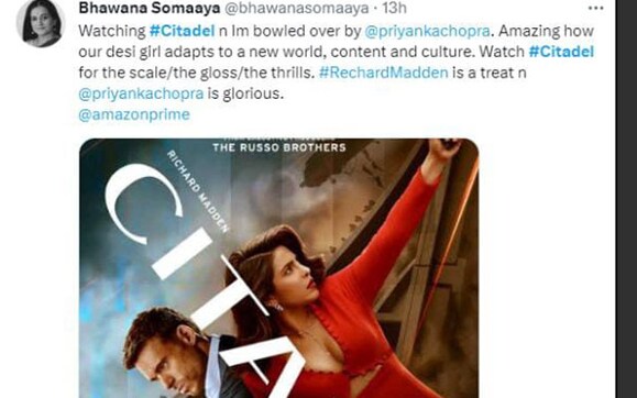 Kick-ass action, sassy entertainer and our Desi Girl in all her glory; fans shower love on Priyanka Chopra's Citadel Kick-ass action, sassy entertainer and our Desi Girl in all her glory; fans shower love on Priyanka Chopra's Citadel