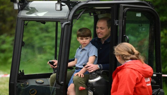When Prince Louis drove a digger: The five-year-old's first royal engagement When Prince Louis drove a digger: The five-year-old's first royal engagement