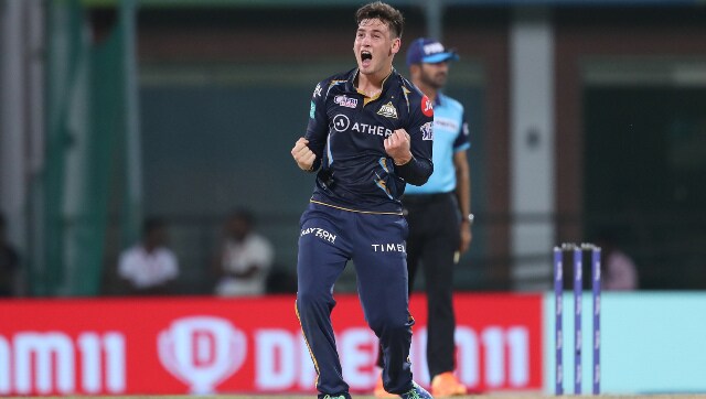 GT left-arm spinner Noor Ahmad celebrates after dismissing CSK all-rounder Shivam Dube in his final over of the IPL 2023 Qualifier 1 in Chennai. Sportzpics GT left-arm spinner Noor Ahmad celebrates after dismissing CSK all-rounder Shivam Dube in his final over of the IPL 2023 Qualifier 1 in Chennai. Sportzpics