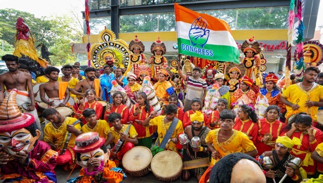 King Cong in Karnataka! Dhols and dancing as party celebrates win