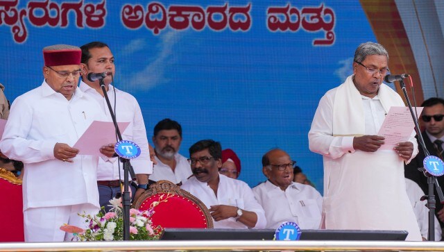 Cheers and Celebrations: Congress erupts in joy as Siddaramaiah and DK Shivakumar take oath in Bengaluru