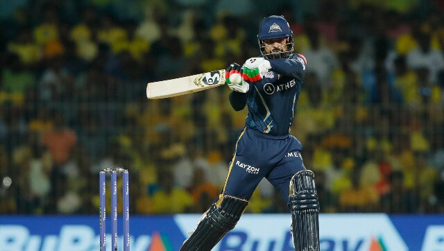 Rashid Khan kept Gujarat Titans’ hopes alive with a 16-ball 30 during their chase of 173 against Chennai Super Kings in Qualifier 1. Sportzpics Rashid Khan kept Gujarat Titans’ hopes alive with a 16-ball 30 during their chase of 173 against Chennai Super Kings in Qualifier 1. Sportzpics
