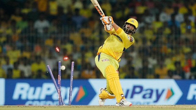 Ravindra Jadeja is bowled by Mohammed Shami off the final delivery of the Chennai Super Kings innings. Sportzpics Ravindra Jadeja is bowled by Mohammed Shami off the final delivery of the Chennai Super Kings innings. Sportzpics