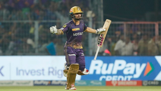 KKR’s Rinku Singh celebrates winning the IPL 2023 match against PBKS on Monday. Sportzpics