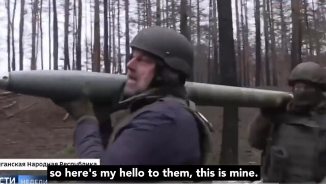 Watch: Russian journalist covering war loads & fires missiles; says it is his 'hello' to Ukraine