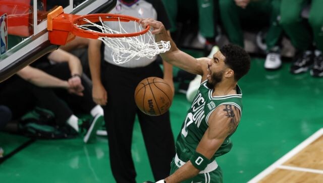 NBA: Celtics pummel Miami Heat to keep title hopes alive