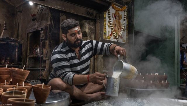 Hot Milk on a Winter’s Night: This photo was taken while attending the Kumbh Mela at Prayagraj, India in 2019. While out on the streets, we stopped by this shop. The milk seller was so engrossed in his work that it grabbed the photographer’s attention and she took an image of him. Image Courtesy: Sutapa Pal/Pink Lady® Food Photographer of the Year 2023