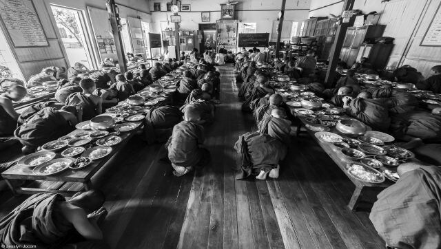Thankful for the Simplicity in Life: The image is taken from the visit to Shwe Gu Orphanage monastery in Old Bagan, Myanmar, in 2018. Most of these children have lost their parents and have no family. They are training to be Buddhist monks. These children have very difficult lives in a difficult place, yet they are very happy and grateful. They are thankful for the simplicity of life that they have. Image Courtesy: Jesslyn Jocom/Pink Lady® Food Photographer of the Year 2023