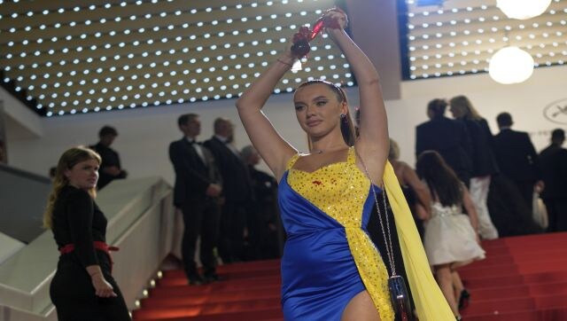 Prior to Jaberi, the Cannes red carpet was also left stunned when an Ukrainian fitness influencer poured fake blood on herself. AP Prior to Jaberi, the Cannes red carpet was also left stunned when an Ukrainian fitness influencer poured fake blood on herself. AP