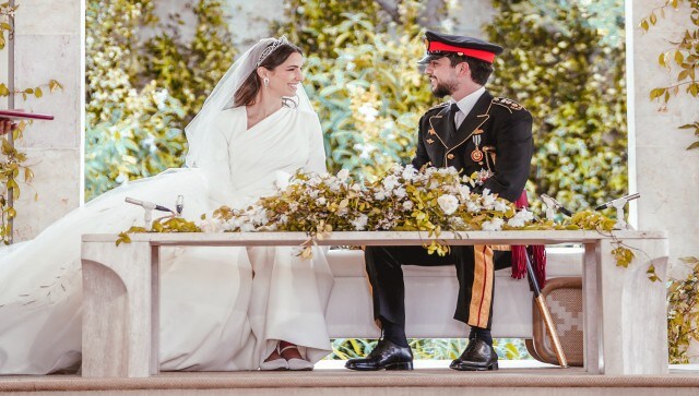 The marriage of Crown Prince Hussein, 28, and Saudi architect Rajwa Alseif, 29, drew a star-studded guest list including Britain’s Prince William and his wife Kate, as well as US First Lady Jill Biden. AP