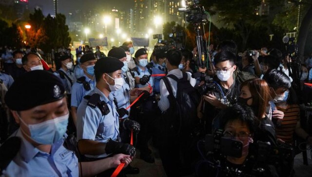 Arrests and tight security in Hong Kong on Tiananmen anniversary