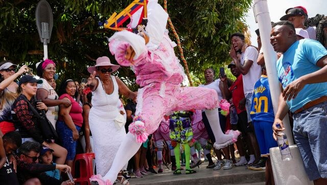 Dancing to the beats of drums and rattlers, devils mostly dressed in red-coloured costumes perform throughout the procession. The Devils of Yare, in the Venezuelan town of San Francisco de Yare, are the ‘oldest of their kind on the American continent’, as per Reuters. AP