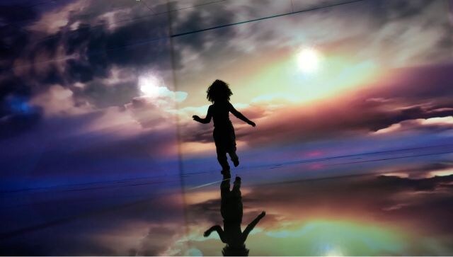 A child runs through a mirror installation displayed at the exhibition at Aquario, which houses thousands of animals of as many as 350 marine species. A visitor told Reuters the exhibit was a “really nice experience”. AP A child runs through a mirror installation displayed at the exhibition at Aquario, which houses thousands of animals of as many as 350 marine species. A visitor told Reuters the exhibit was a “really nice experience”. AP